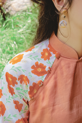 Áo dài linen Thanh Đài cổ đứng