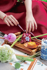 Áo dài linen Thanh Đoan cổ tròn