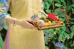 Áo dài linen Thanh Hạ cổ tròn