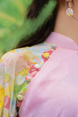 Áo dài linen Thanh Ly cổ đứng
