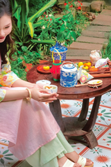 Áo dài linen Thanh Ly cổ tròn