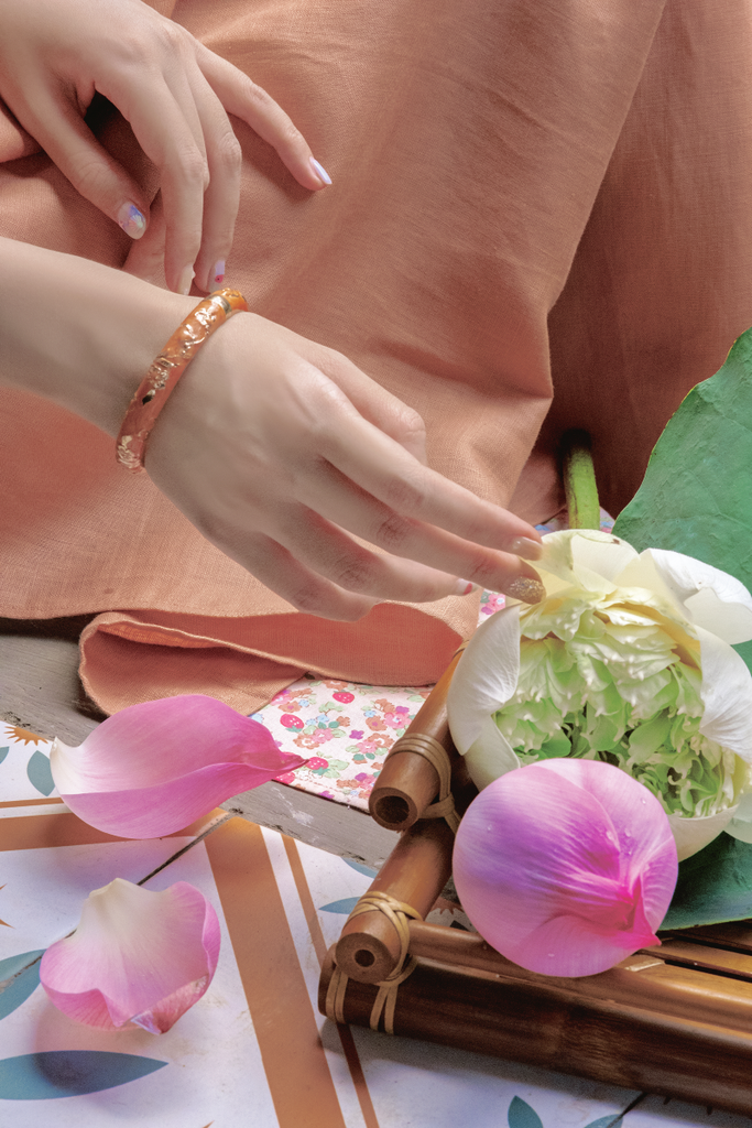 Áo dài linen Thanh Quyên cổ đứng