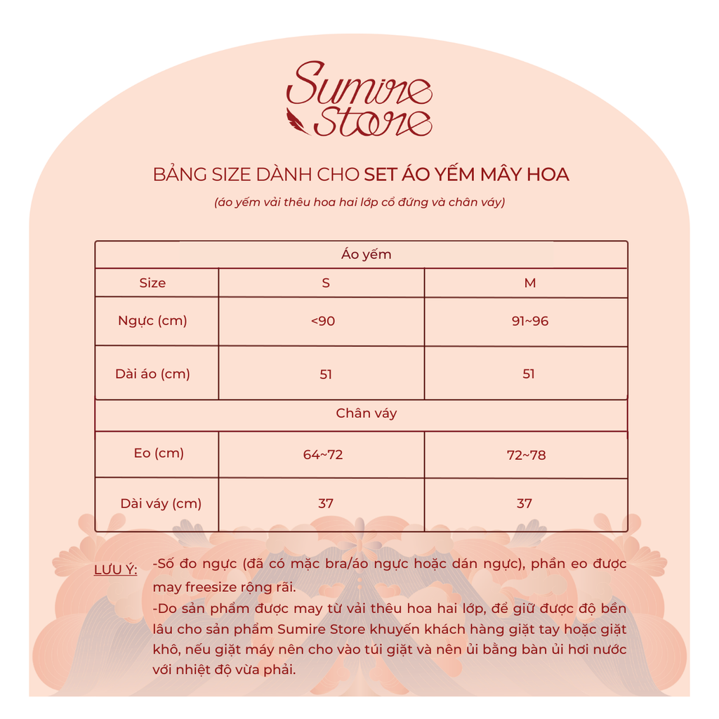 Áo yếm thêu hoa Mây Hoa