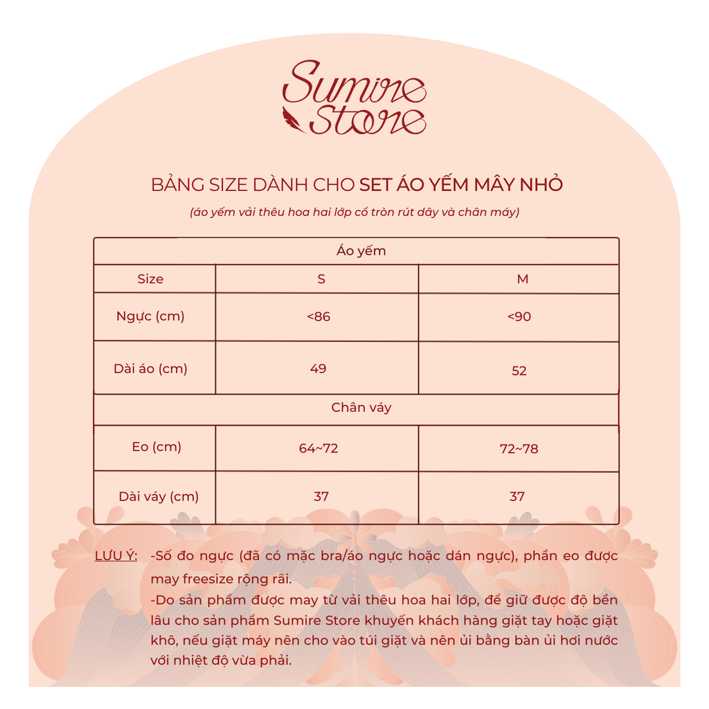 Áo yếm thêu hoa Mây Nhỏ