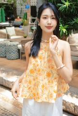 Áo yếm linen Hồng trà - Mật ong