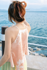 Áo yếm linen Hồng trà - Mochi đào