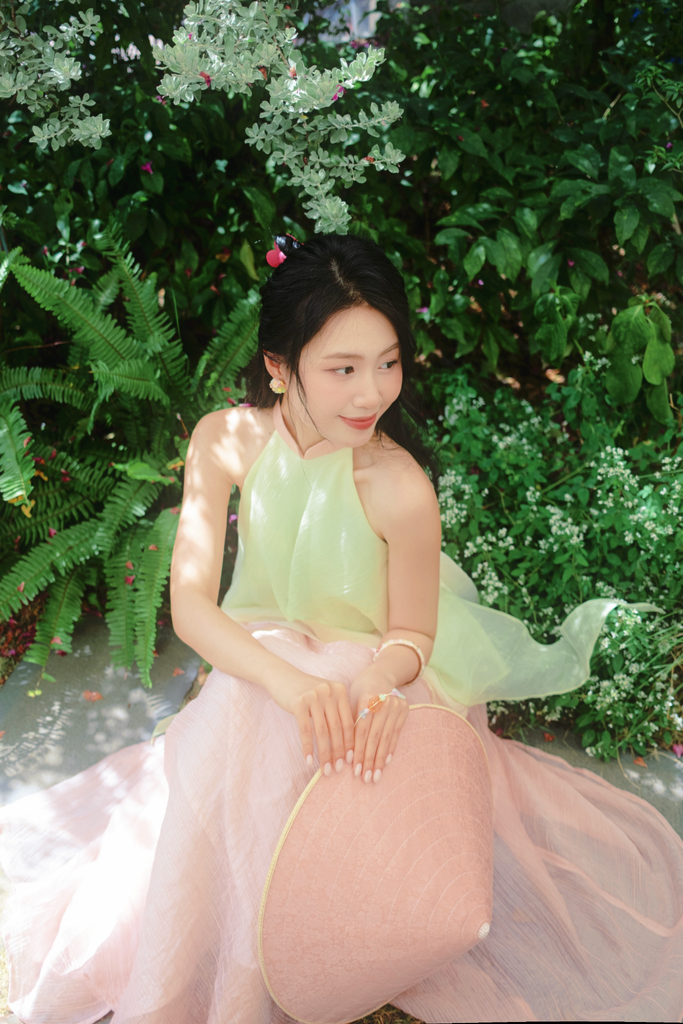Chân váy tơ Thạch sương mai - Thạch ổi
