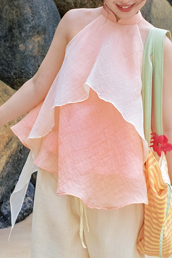 Áo yếm tơ Nước ép trái cây - Thạch dâu