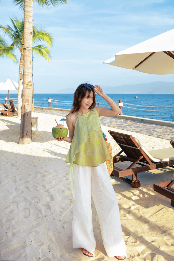 Quần tơ Thạch thủy tinh - Thạch dừa