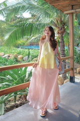 Chân váy tơ Thạch sương mai - Thạch ổi
