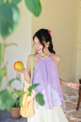 Áo yếm tơ nhũ Trà lụa - Thạch nho