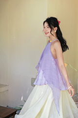 Áo yếm tơ nhũ Trà lụa - Thạch nho