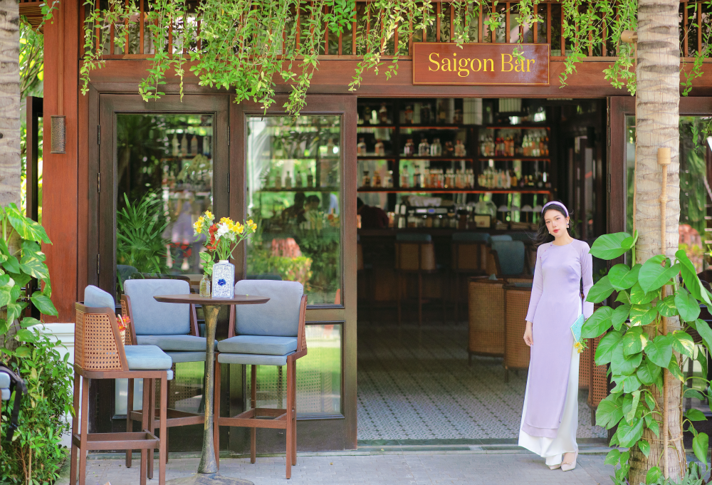 Áo dài Dáng suôn cổ tròn Thi Hạ - Tím nhạt