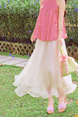 Chân váy tơ Xuân Thời - Kem