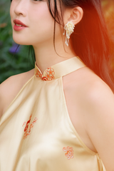 Áo yếm cổ đứng Xuân Thời - Vàng kem