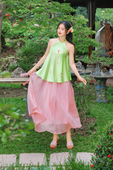 Chân váy tơ Xuân Thời - Hồng nhạt