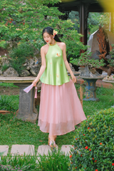 Áo yếm cổ đứng Xuân Thời - Xanh cốm