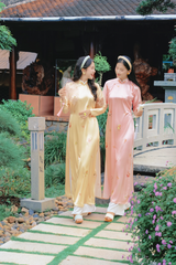 Áo dài tay chẽn Ỷ Xuân Phong - Vàng kem