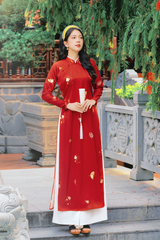 Áo dài tay chẽn Ỷ Xuân Phong - Đỏ