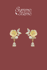 Hoa tai D2011 Hoa tai hoa mai vàng nhỏ lấp lánh