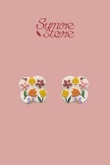 Hoa tai DN135 Đất nung hoa ngũ sắc