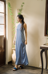 Đầm cổ yếm Sơn Trà - Xanh đá
