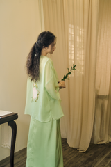 Đầm cổ yếm Sơn Trà - Xanh cốm