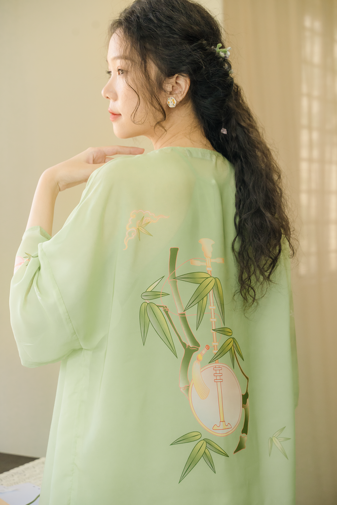 Đầm cổ yếm Sơn Trà - Xanh cốm