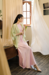 Đầm cổ yếm Sơn Trà - Hồng phấn