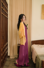 Đầm cổ yếm Sơn Trà - Tím