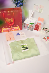 Áo dài Dáng suôn cổ tròn Thi Hạ - Xanh cốm