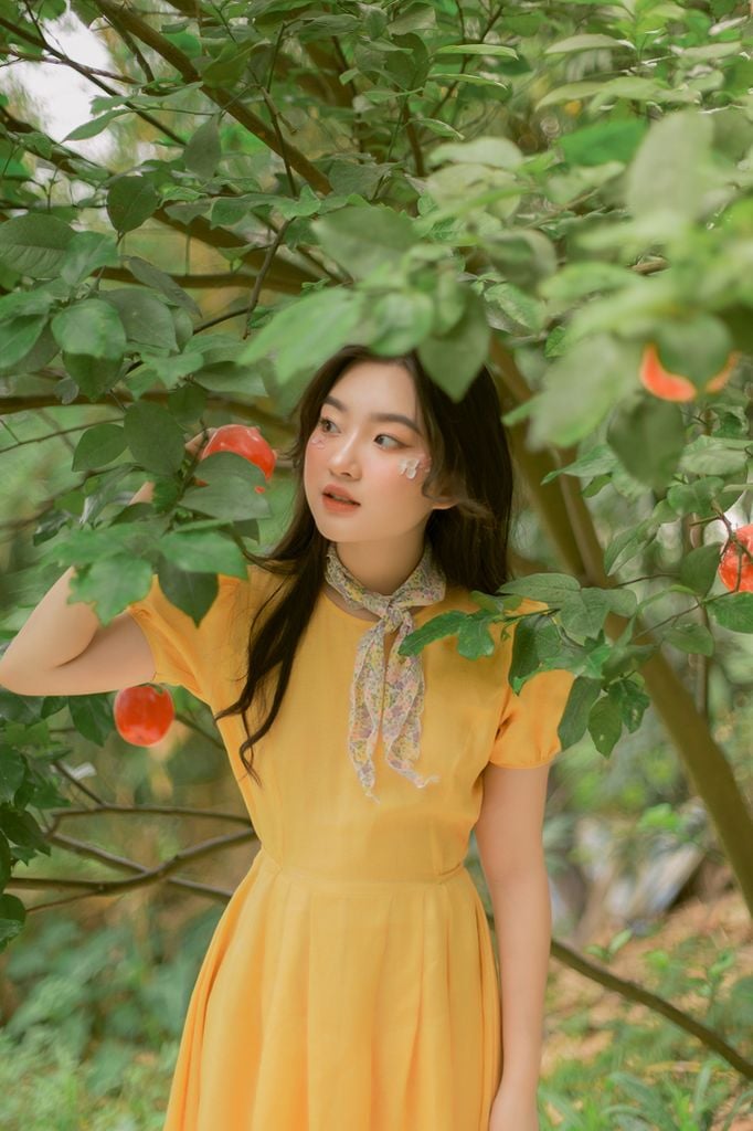 Đầm linen Du Dương - Vàng