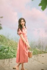 Đầm linen Du Dương - Hồng