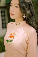 Áo dài Truyền thống Thêu tay Xuân thời như ý