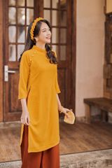 Áo dài Dáng xưa Yên Xuân - Vàng