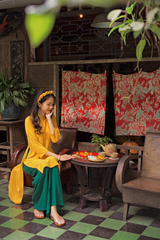 Áo dài Dáng xưa Yên Xuân - Vàng