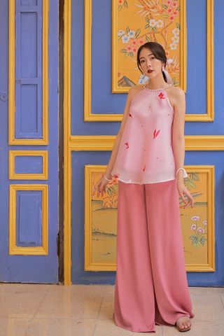 Áo yếm organza Diên Phúc - Hồng