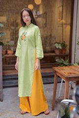 Áo dài linen Thêu tay Thảo Hoa