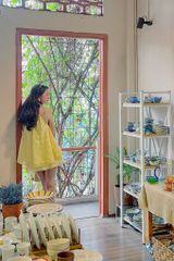 Áo yếm dệt hoa Hoa Hạ - Vàng