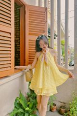 Áo yếm dệt hoa Hoa Hạ - Vàng