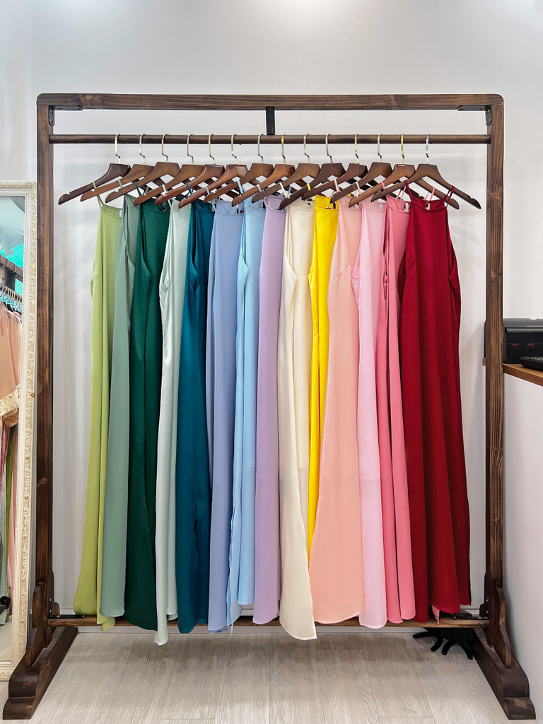 Đầm cổ yếm Sơn Trà - Xanh cổ vịt