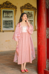 Áo khoác in Hoa Niên Ca - Hồng