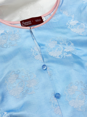 Áo bà ba lụa tơ tằm Phượng Liên - Xanh biển nhạt