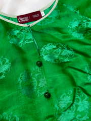 Áo bà ba lụa tơ tằm Phượng Liên - Xanh cẩm thạch