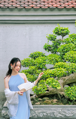 Đầm cổ yếm Sơn Trà - Xanh đá