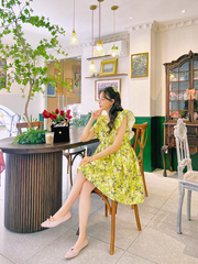 Đầm gấm Ngự Hà - Xanh lá mạ