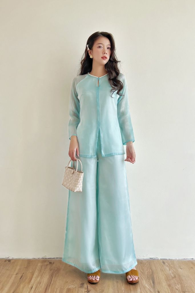 Áo bà ba Cách tân Út Xinh - Xanh biển