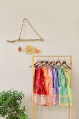 Áo yếm xòe organza Hoa Niên Ca - Hồng