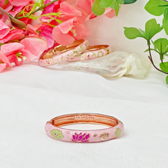 Vòng tay VO-045 Phụng Nghi hồng hoa sen hồng - 10mm