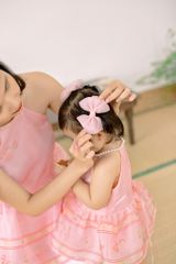 Áo yếm xòe organza Hoa Niên Ca BÉ - Hồng